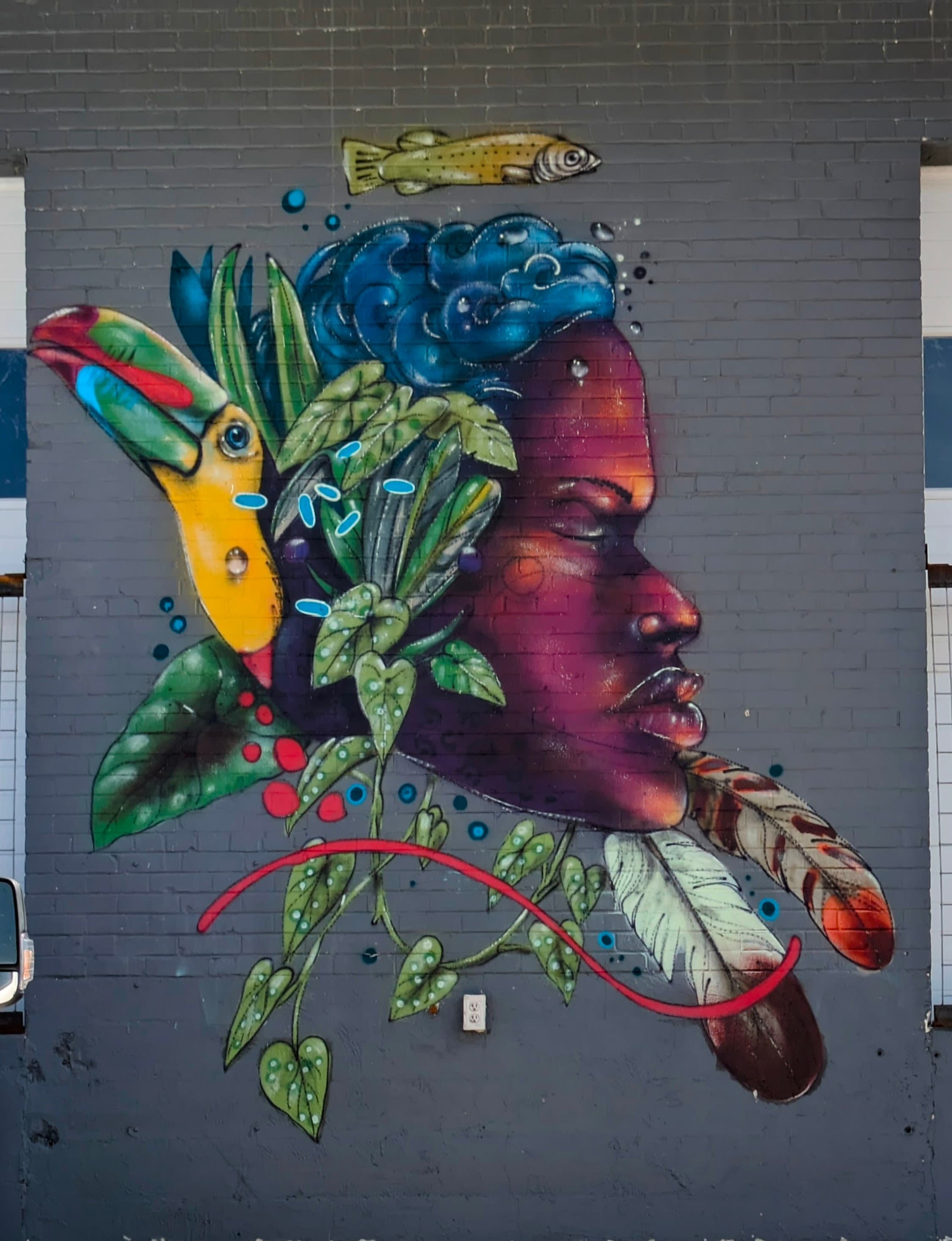 Muniz mural at The Bay