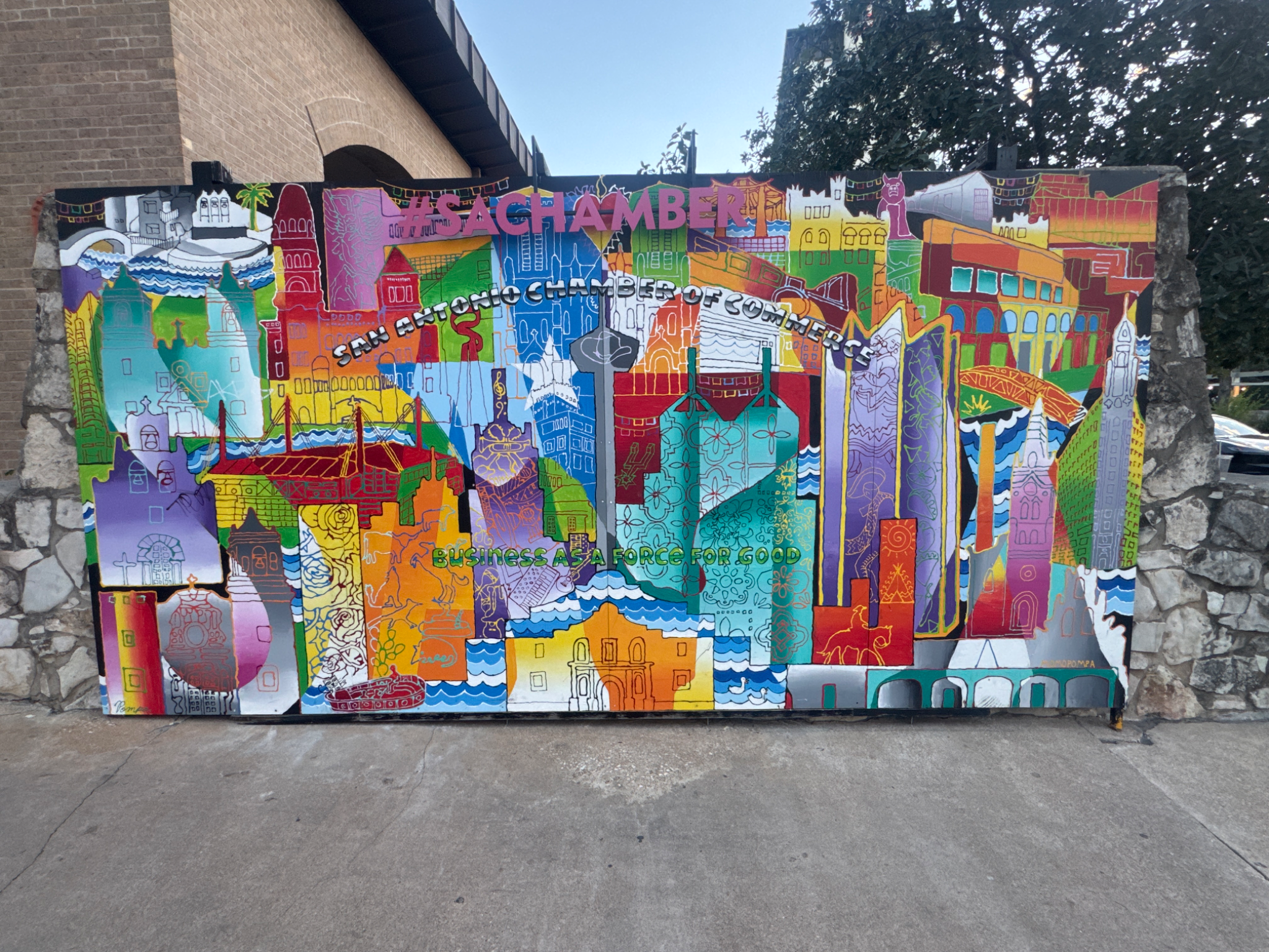 Mural on Commerce. San Antonio Chamber of Commerce Mural